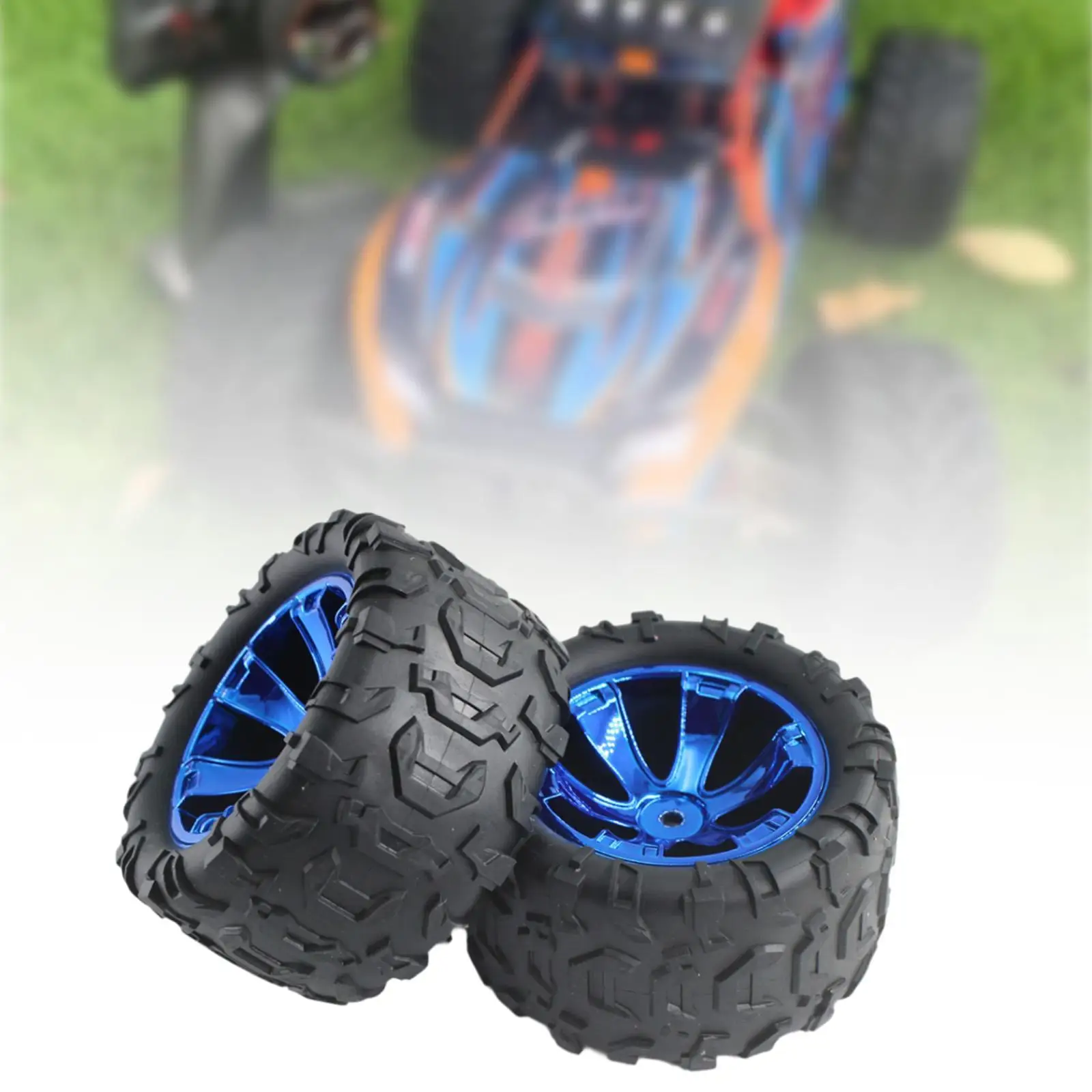 2 Pieces 1/14 RC Car Tires Remote Control Car Wheels Replacement for Wltoys Right Wheel Parts RC Components Assembly 144018 3001