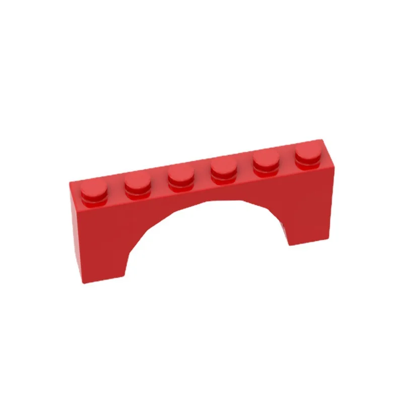 40 Uds. Bloques de construcción ladrillos MOC arco 1x6x2 superior con parte inferior reforzada ensambla partículas compatibles con 3307 15254 12939 - imagen 4