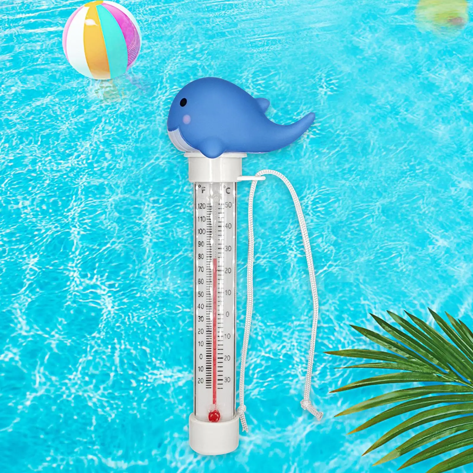 Floating Duck Pool Thermometer PVC Easy Read Large Scale for Baby Tubs Fish Pond Bathtubs Water