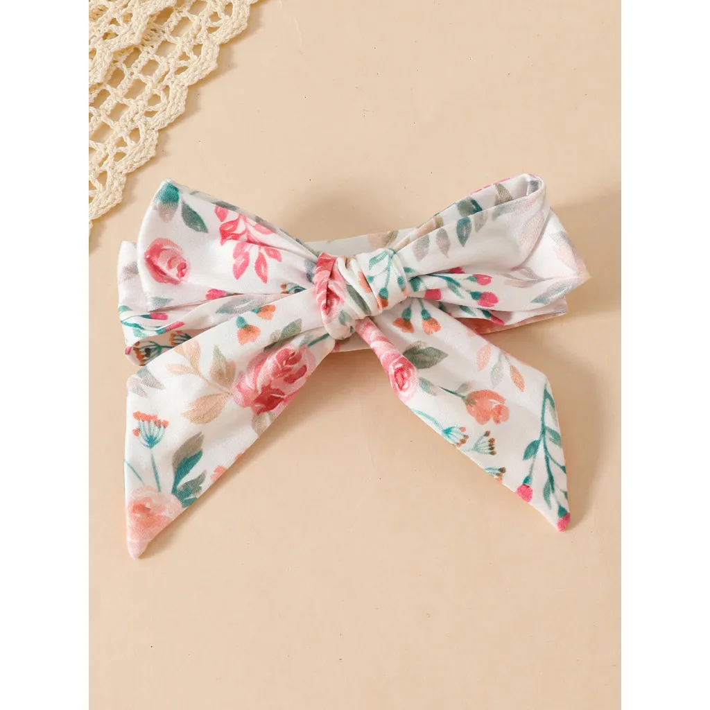Vestido manga larga floral con diadema para bebé niña - imagen 2