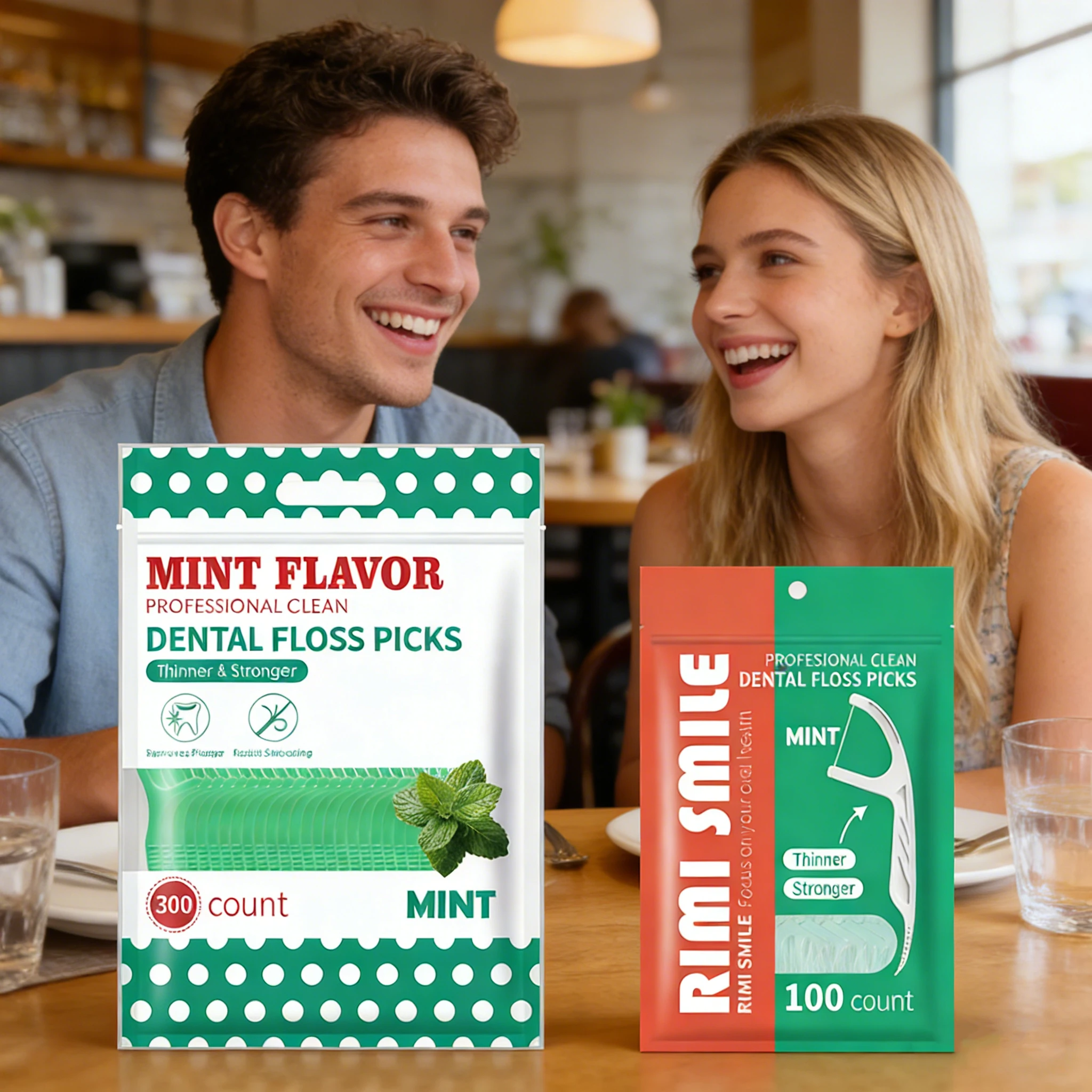 Púas de hilo dental con menta portátiles para higiene bucal infantil - imagen 4