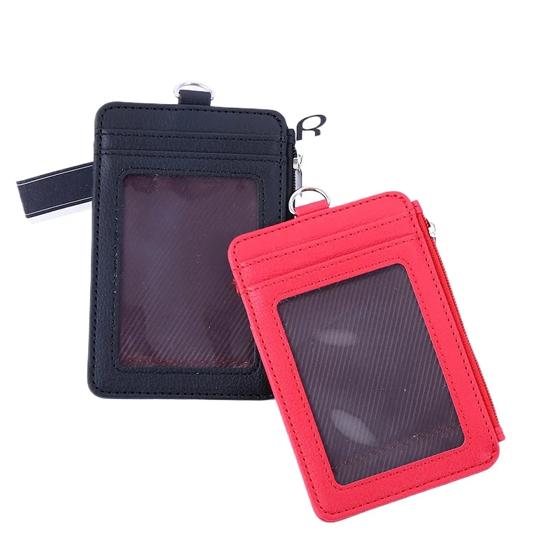 Soporte de cuero para tarjetas de identificación de negocios, cordones, insignia para estudiantes, funda para tarjetas de enfermera, Porta credenciales para tarjetas de visita - imagen 5