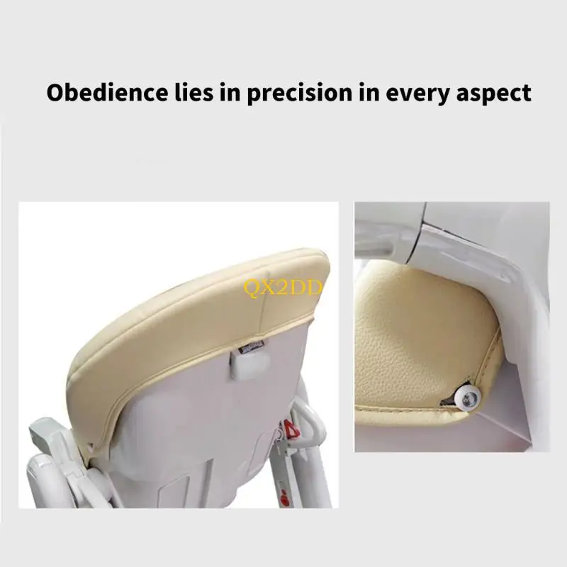 QX2D Cojín para silla comedor para bebé, cojín para asiento, funda cuero PU para cómoda comer - imagen 2