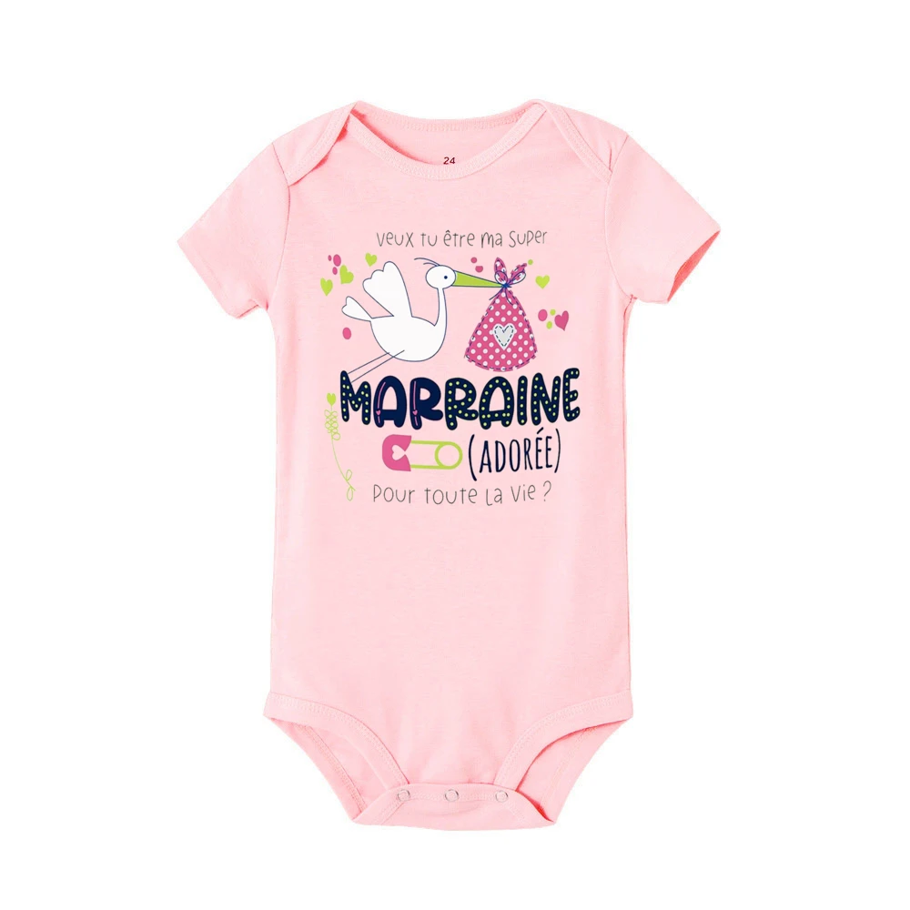 Do You Want To Be My Madrina/Padrino, pelele con estampado para bebé, solicitud infantil, traje de madrina y padrino, mono de manga corta para bebé - imagen 4