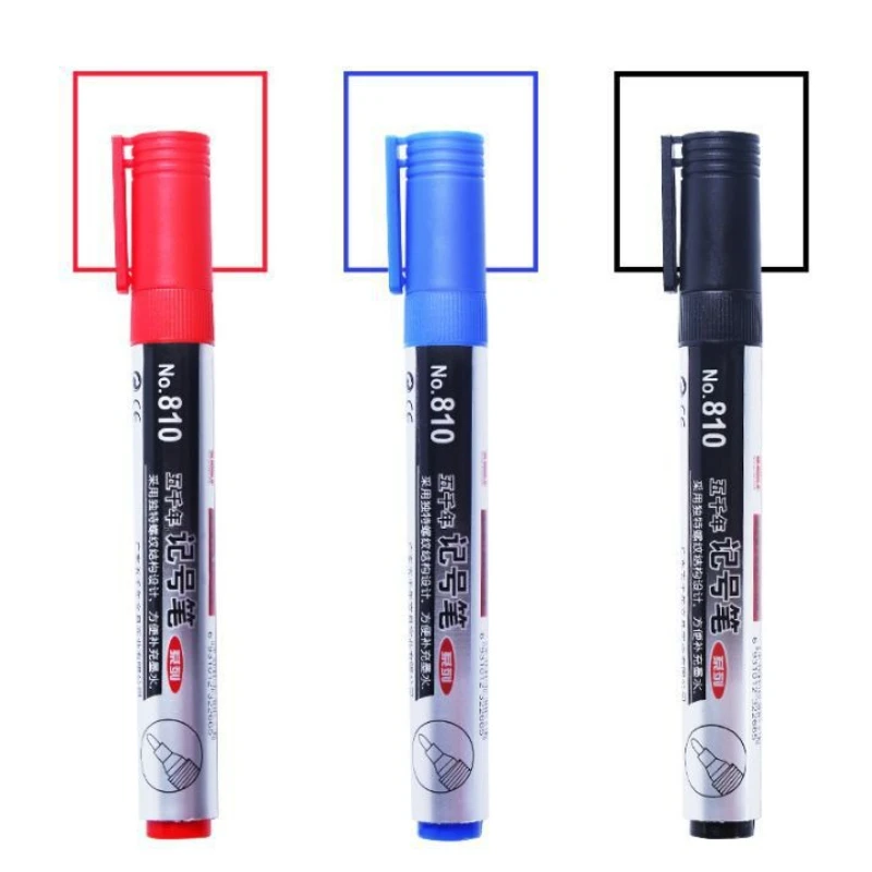 Rotulador aceitoso permanente, tinta negra de 2,0mm, resistente al agua, de secado rápido para Metal, plástico, azulejos, vidrio, suministros escolares y de oficina, 1 ud. - imagen 2