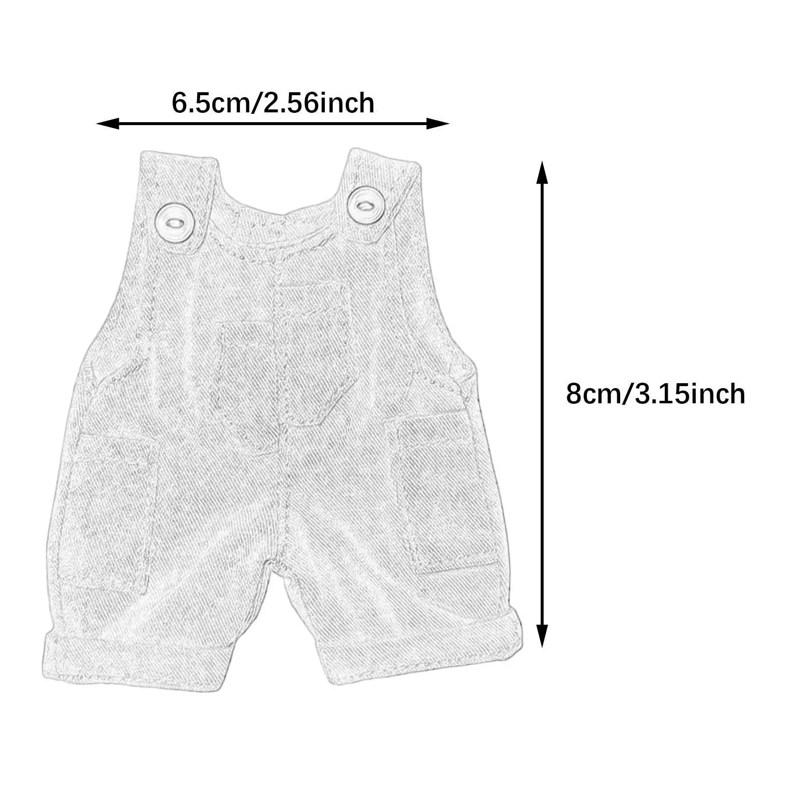 Girl Doll Jumpsuit Pendant Doll Outfits Gifts for Little Girls DIY Doll Toy