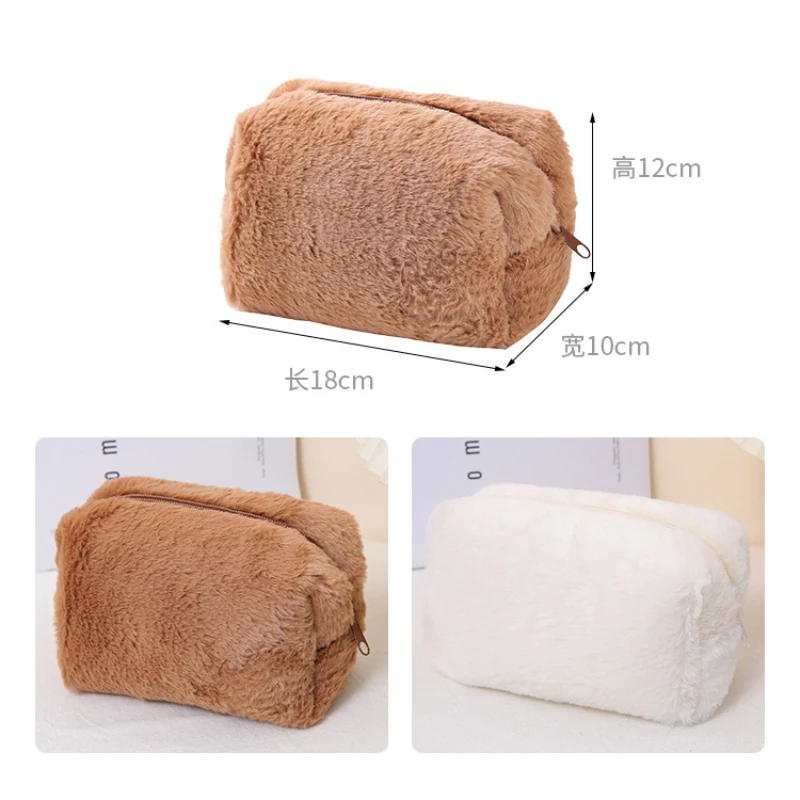 Bolsa de almacenamiento de gran capacidad, estuches de lápices de papelería Kawaii de Color sólido para niñas, estuche de lápices de regreso a la escuela, papelería coreana - imagen 4