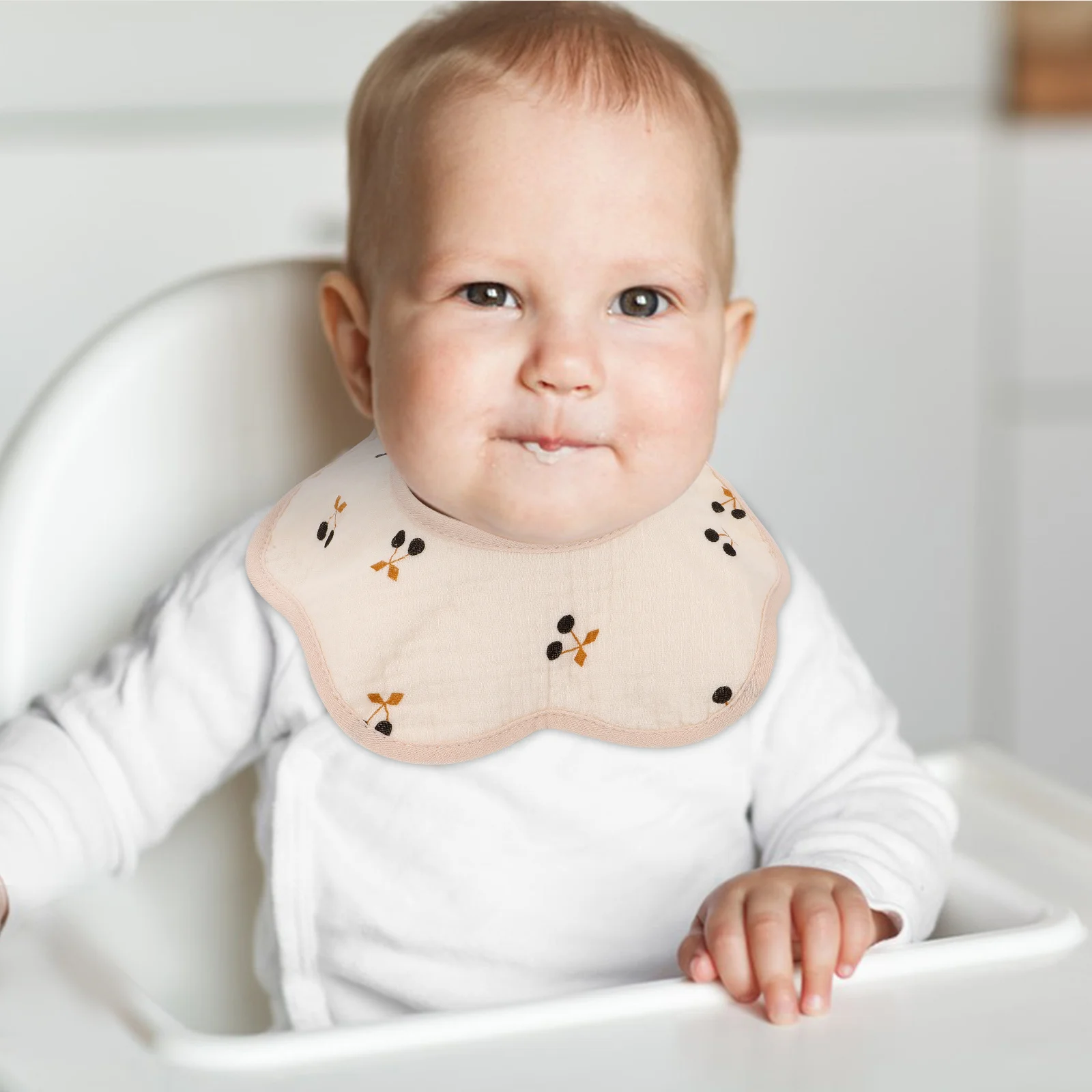 Babero de algodón para bebé, babero de alimentación impermeable, cómodo y reutilizable, suministros para bebés, Baberos para bebés, toallas de Saliva para niños pequeños - imagen 5