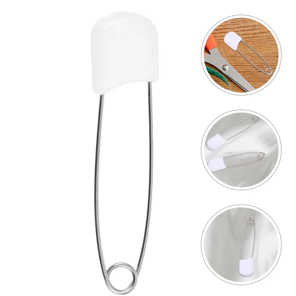 30 Uds. De alfileres para pañales de bebé, alfileres de seguridad para pañales de tela, recubiertos de plástico grandes, punta suave fuerte y confiable, paquetes de toallitas seguras a prueba de fugas