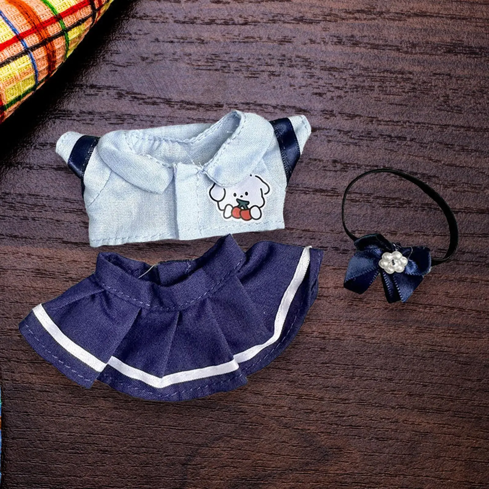 Doll Clothes Suit with Tie Soft DIY Doll Toy Coordination Hands on Doll Accessories Doll Outifits Doll Clothing for 17cm Doll