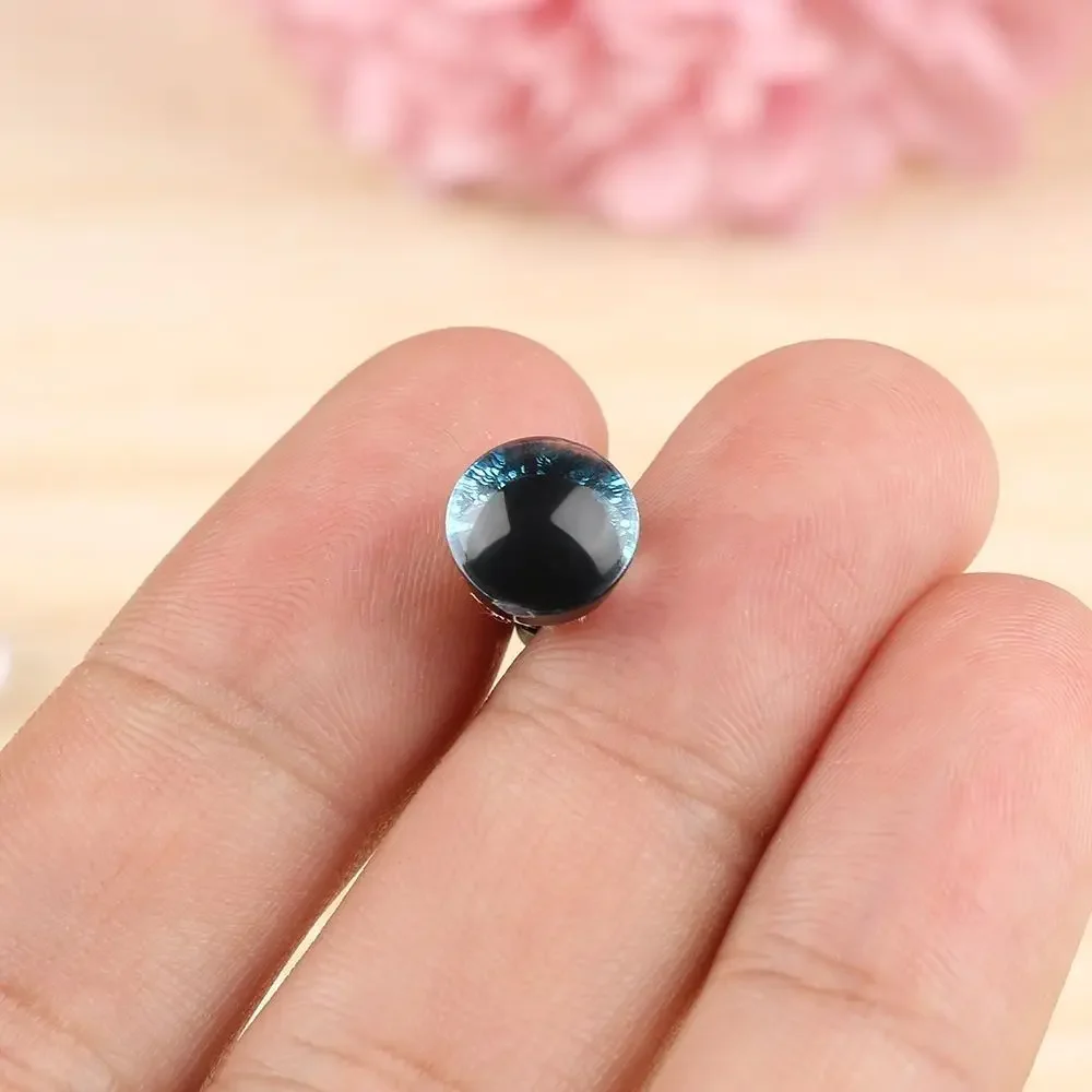 Ojos de cristal de marionetas con purpurina, 10 pares, 10mm, piezas de juguetes de peluche, manualidades con arandela, accesorios para muñecas DIY - imagen 5