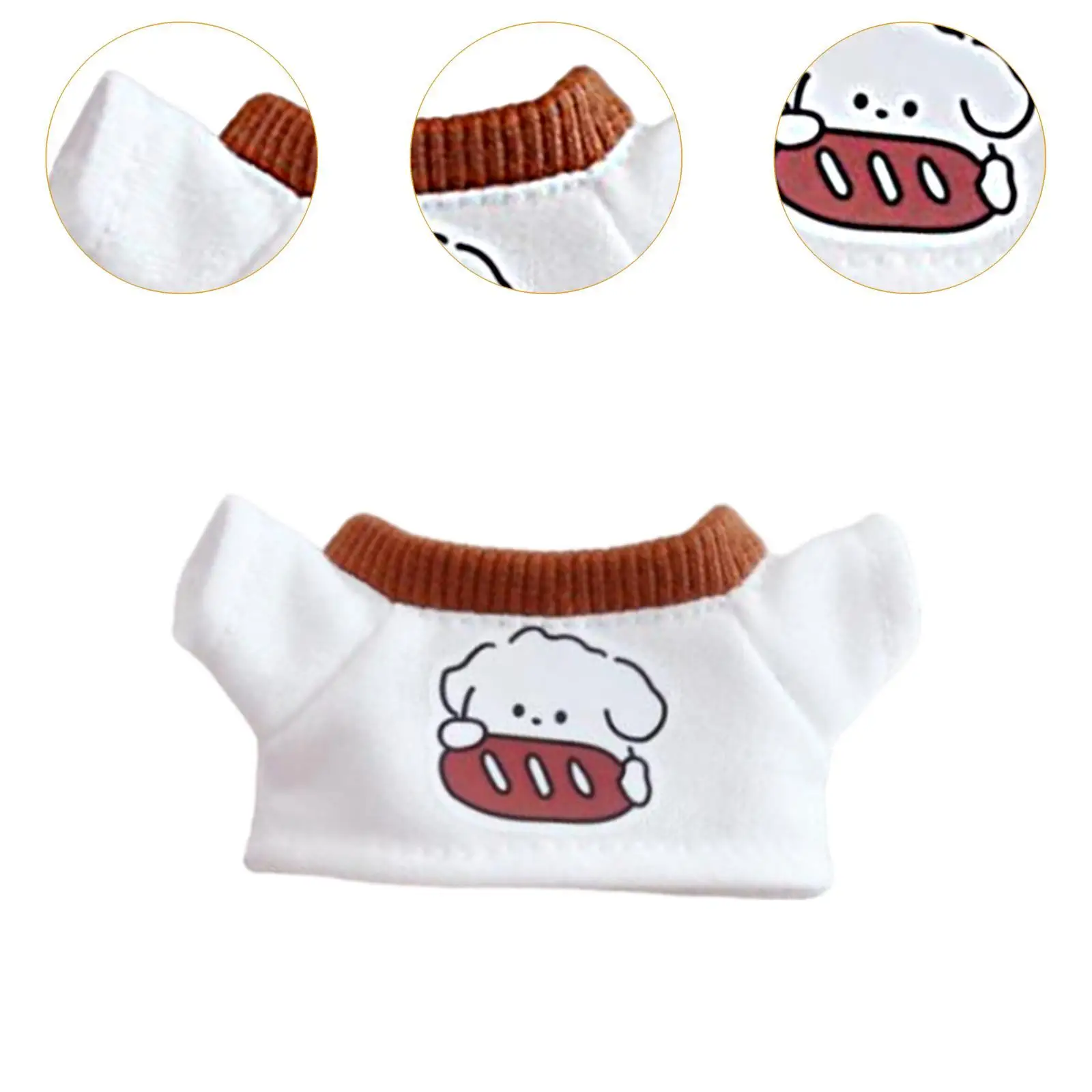 Girl Doll T Shirt Costumes Photo Props Comfortable DIY Doll Toy Pendant Doll Doll Clothing Pendant Doll Outfits for 17cm Doll