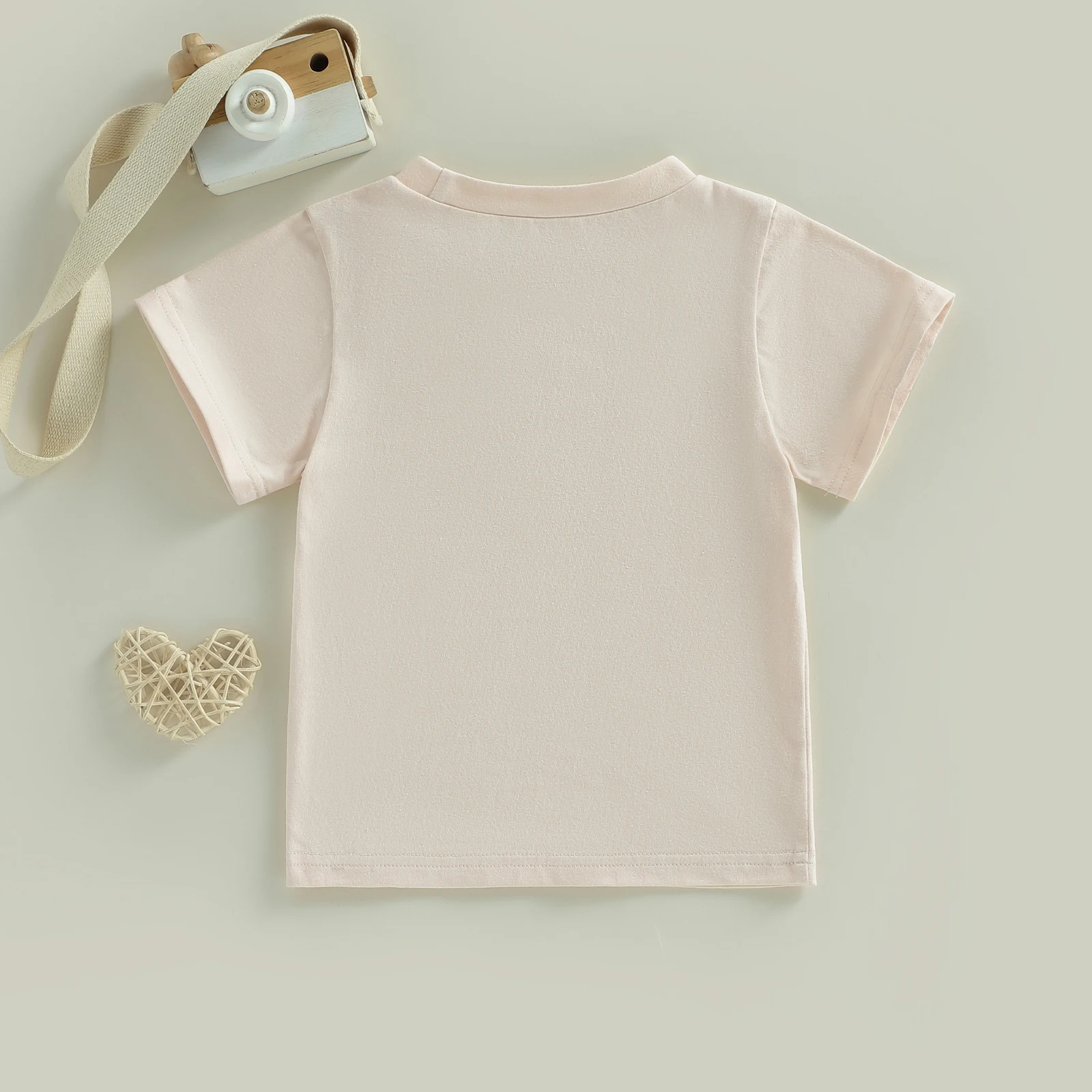 Tregren Camiseta de bebé manga corta con cuello redondo y letras - imagen 4