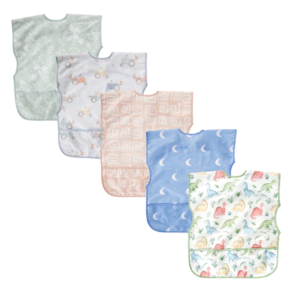 Happyflute Babero lavable reversible para niños - Suave con bolsillo - imagen 2