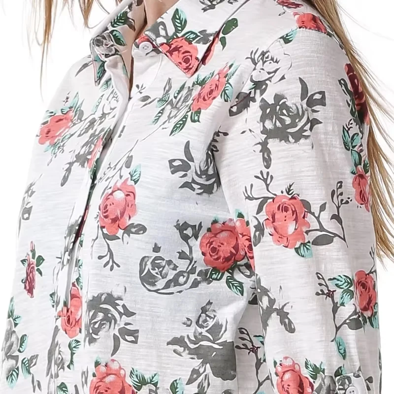 Camisa de maternidad de manga larga, blusa de lactancia, Tops de lactancia con cubierta de forro, camiseta de embarazo, ropa de alimentación para primavera y verano - imagen 5