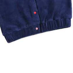 Chaleco infantil de pana azul marino – Escolar cuello redondo