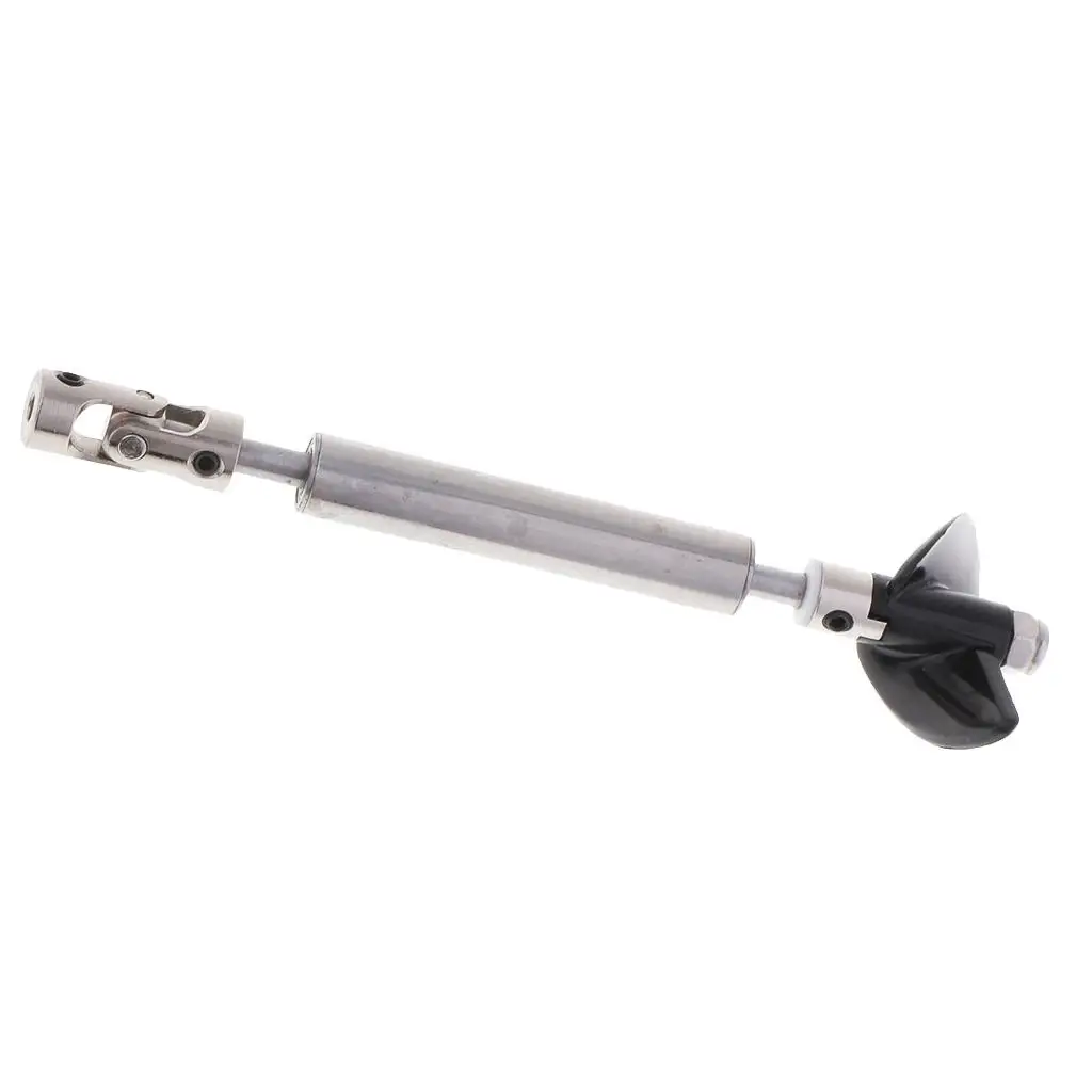 Stainless Steel Model Boat Assembly 4mm Drive Shaft with Propellers and 3.17mm Universal Joint