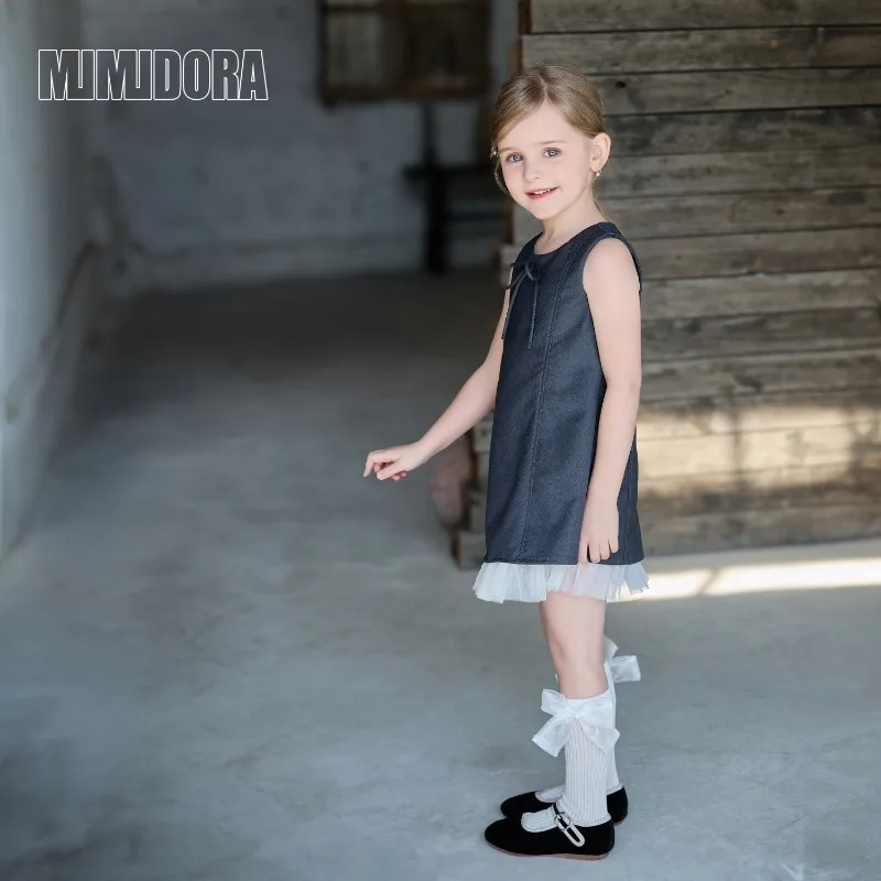 1 par de calcetines finos transpirables de verano para niños y niñas, dulce lazo de princesa, moda coreana, calcetín escolar de algodón suave para niños - imagen 4