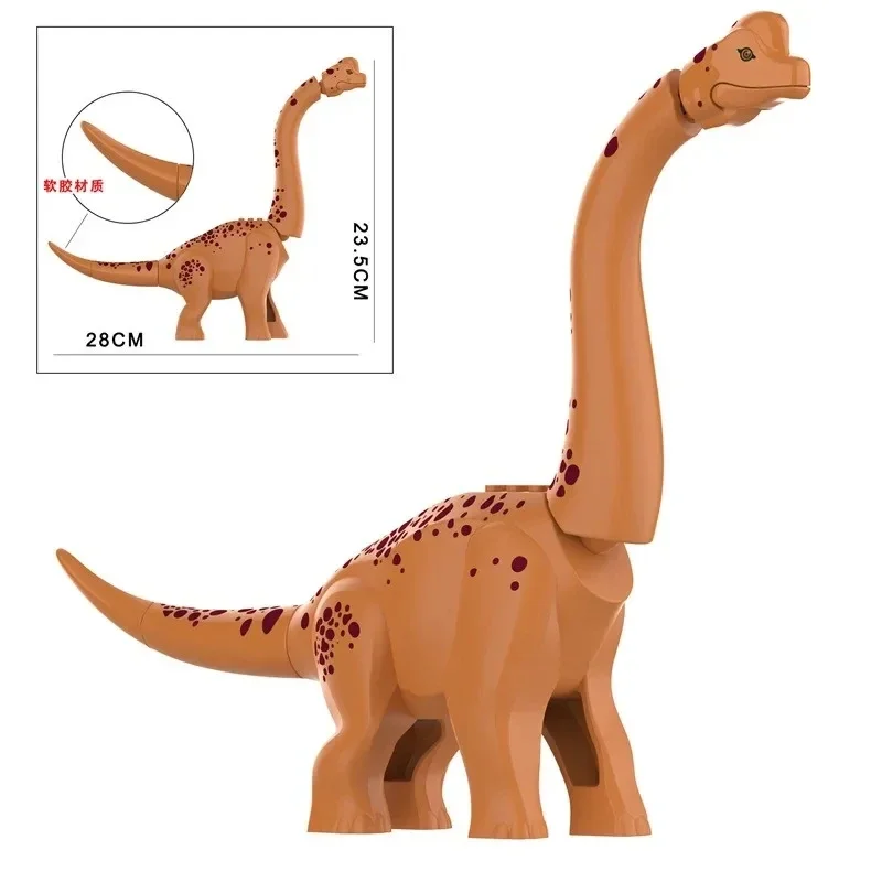 Mini figuras de dinosaurios para niños, bloques de construcción de ensamblaje, modelo de dinosaurios, rompecabezas, juguete, ladrillos de dinosaurio - imagen 4