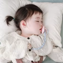 Chupete de silicona suave para bebé, cochecito anticadena, dientes, cadena de oso antipérdida, Clip para chupete de silicona para bebé, juguetes, pegamento para morder, Lappet