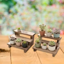 Estante de flores en miniatura 1:12 para casa de muñecas