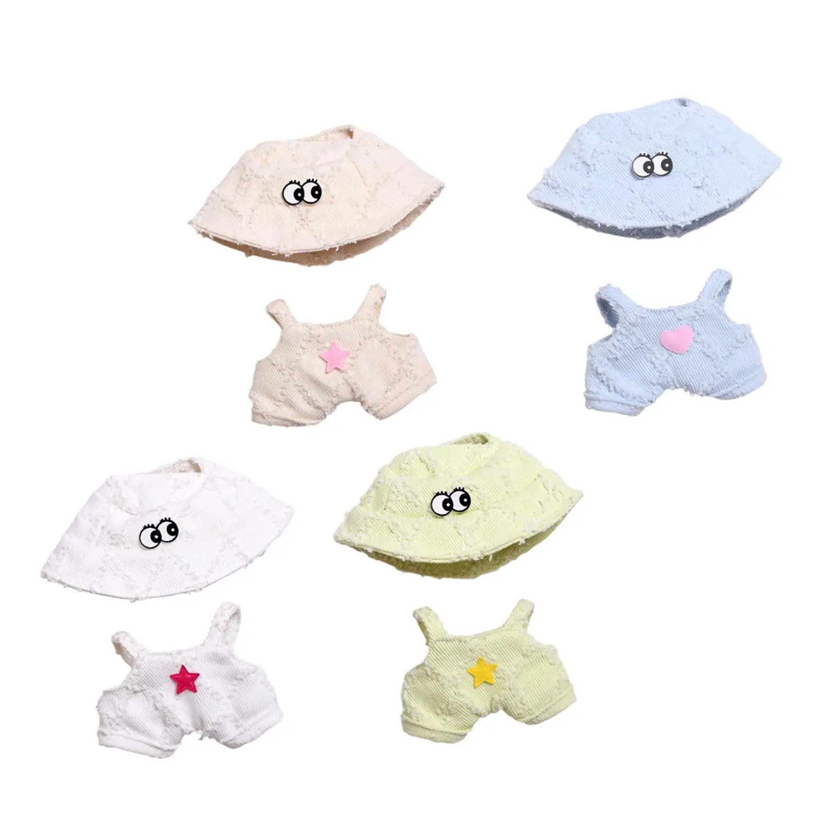 Doll Clothes Girls Gift Dress up Cute Accessories Clothing Doll Pants Costume Suit Clothing Set for Pendant Doll 5.91inch Dolls