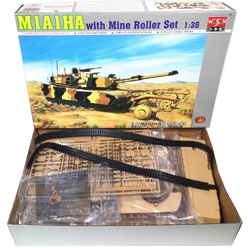 TRUMPETER 1/35 M1A1HA tanque con juego de rodillos de mina modelo de rompecabezas de ensamblaje de plástico - imagen 2