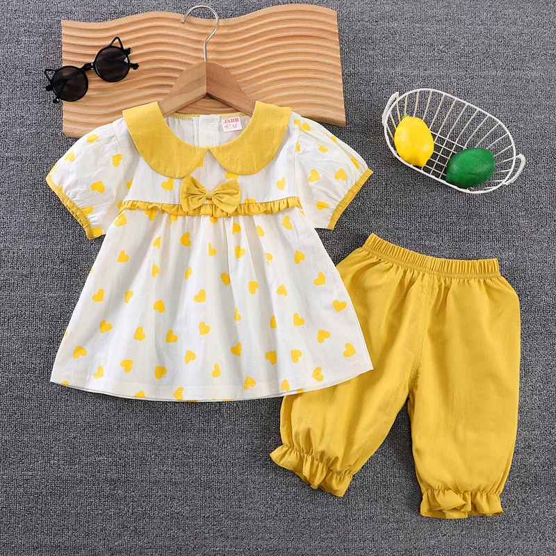 Conjunto de ropa de verano para bebé, traje de camiseta y pantalones cortos para niño y niña, chándal informal bonito para niño, 2 uds./Set - imagen 3