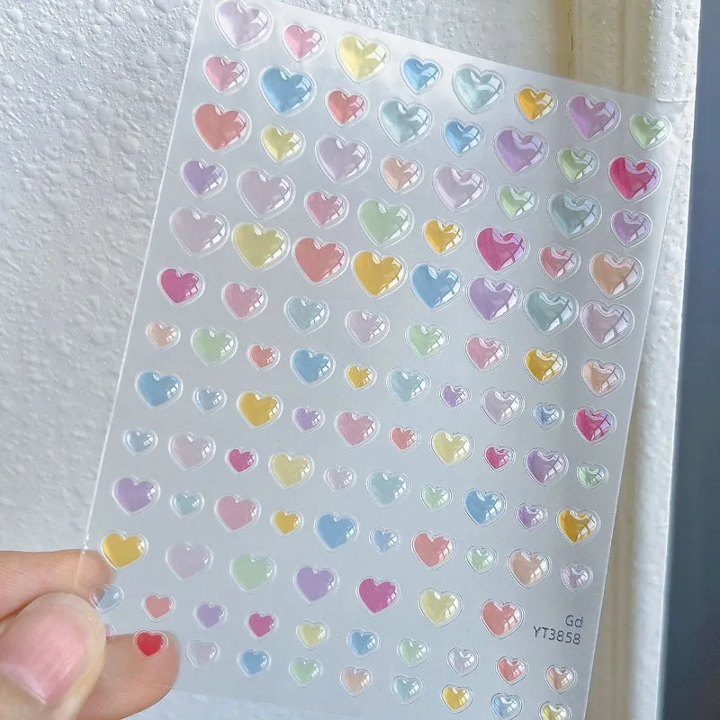 Nueva pegatina de estrella de macarrón de gelatina transparente, portalápices DIY de amor, taza de agua, decoración Ccd, papelería japonesa - imagen 4