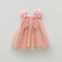 Vestido arcoíris sin mangas para niñas - Cómodo y suave, para diario