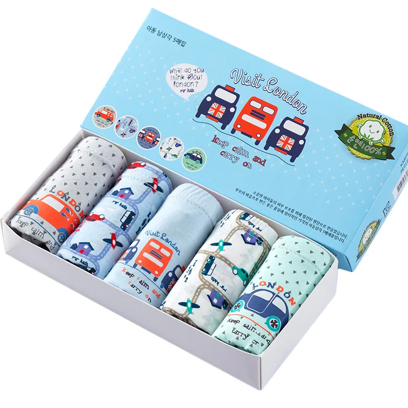 Calzoncillos de algodón para niños con estampado de coches - imagen 4