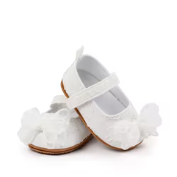 Zapatos bebé niña primavera otoño con lazo y suela antideslizante