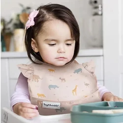Babero impermeable para bebé toalla de saliva infantil con volantes