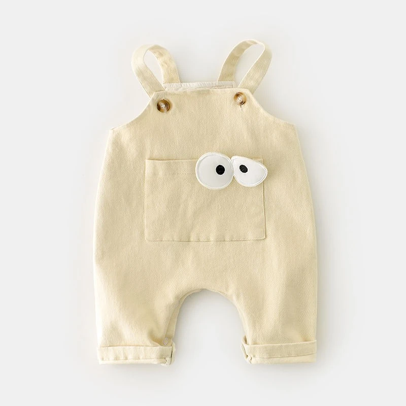 Conjunto de mameluco unisex para bebé, primavera y otoño, con sombrero, bonito top a rayas y monos con ojos de dibujos animados, traje elegante para Halloween al aire libre - imagen 5