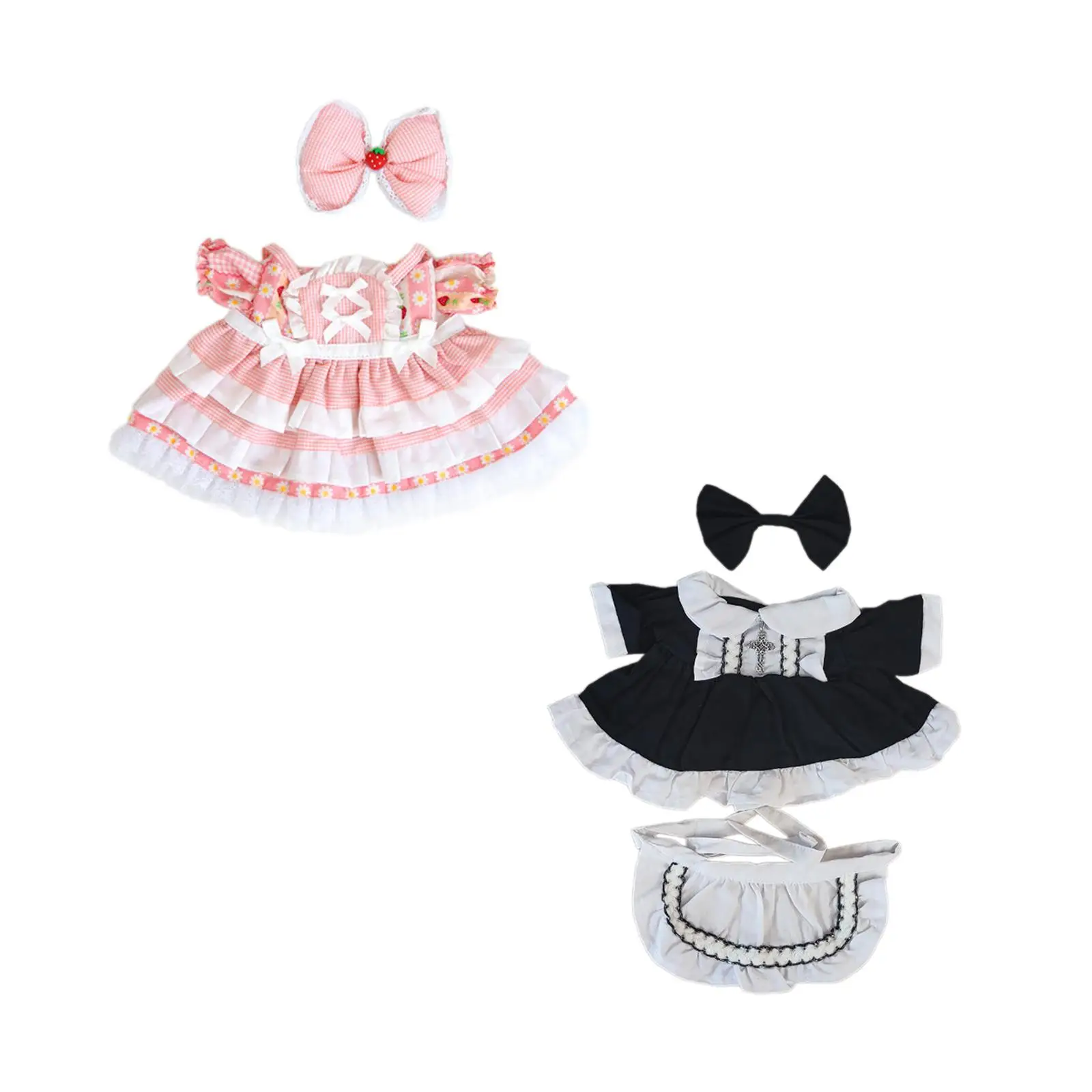 Plush Doll Clothes Girl Doll Clothes Dress Fashion Girls Gift Dress up for Kids Clothing Outfits Costumes for 14.96'' Doll
