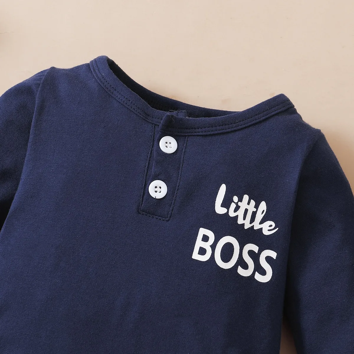 Mono de moda para bebé recién nacido, mono de manga larga de Color sólido, sombrero y Baberos, pelele de primavera y otoño para niño de 0 a 12 meses, 3 uds. - imagen 2