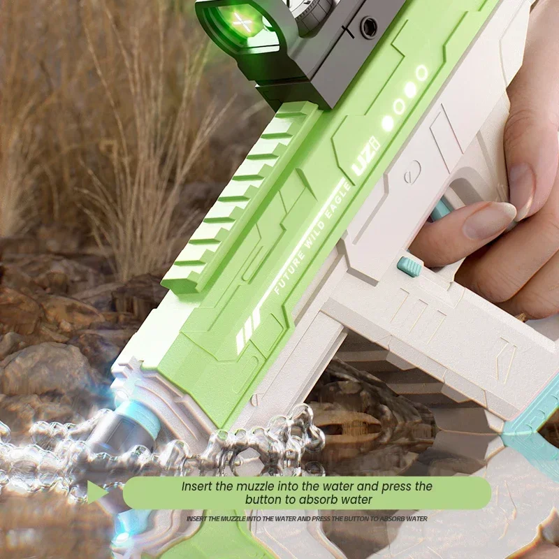 Pistola de agua eléctrica UZI con funciones integradas y luz - imagen 2