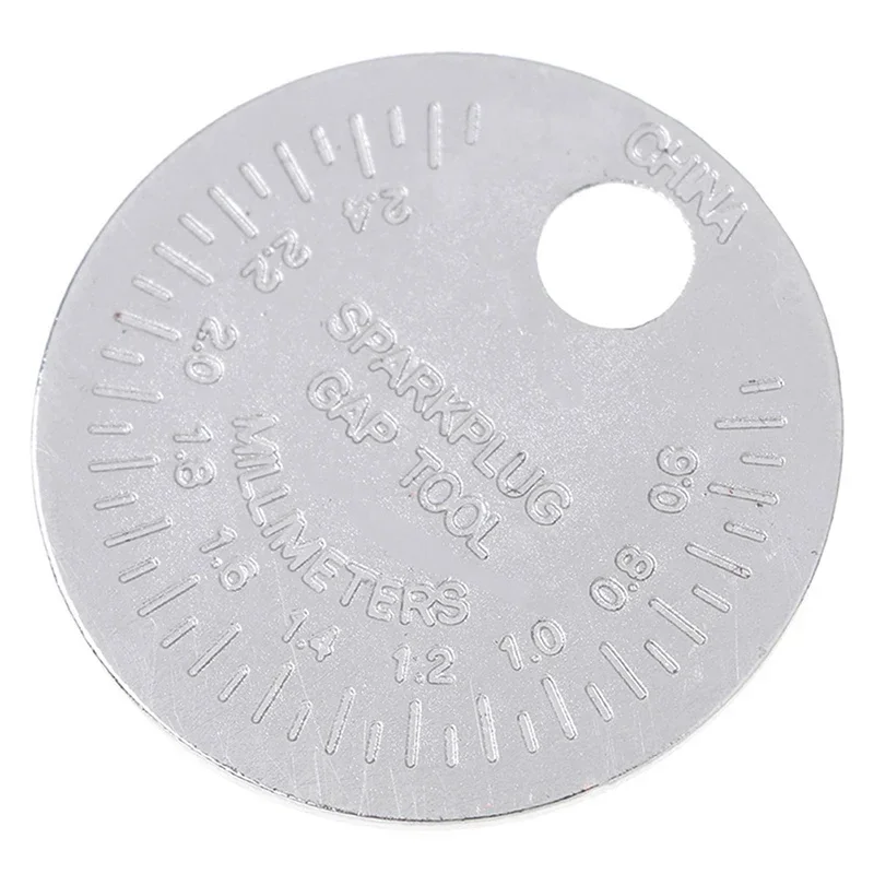 Herramienta de medición de espacio de bujía tipo moneda de rango, herramienta de medición de huecos de bujía de 0,6-2,4mm, 1 ud. - imagen 4