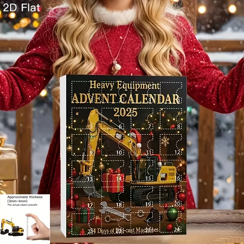 Calendario de Adviento de coche con colgante de excavadora acrílico - imagen 5