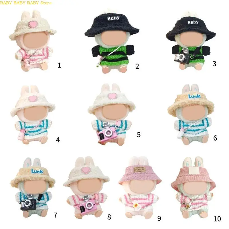 Q81A Popular muñecas con sombrero felpa y accesorios para niños creative pretend juego juego muñeca decoraciones - imagen 4