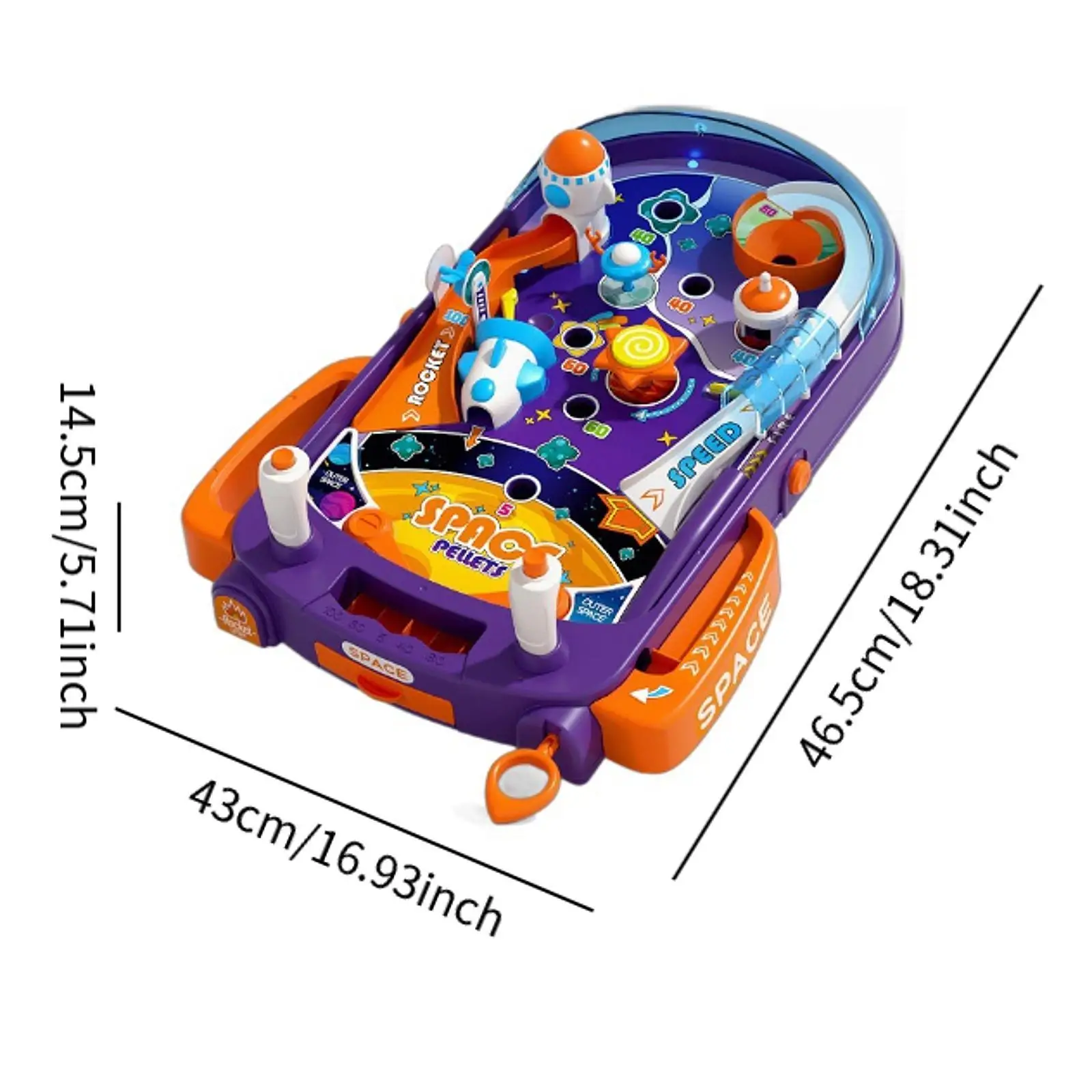 Children Pinball Machine Interactive Toy Interactive Game Portable Educational