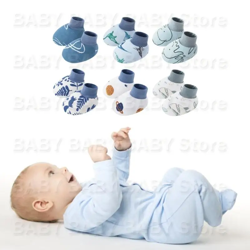 Q81A Calcetines para bebés para bebés algodón suave, paquete 6 pares tela transpirable calcetines elásticos tobillo - imagen 4