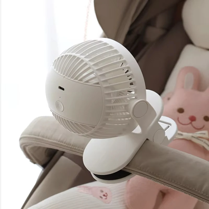 Ventilador para carrito de bebé USB con clip recargable portátil - imagen 3