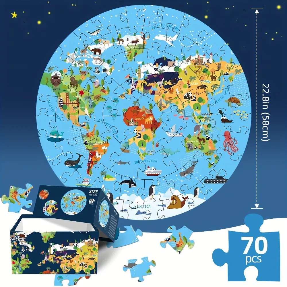 Puzzle infantil del mundo con animales - imagen 5