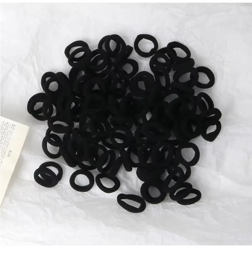 Diademas pequeñas para el pelo para chico, diademas para niña y niño, lazo elástico colorido para el pelo, cuerda para el pelo de nailon, 50/100 Uds., accesorios para el cabello - imagen 2