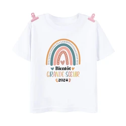 Camiseta Big Sister con Arcoíris - Manga corta niños