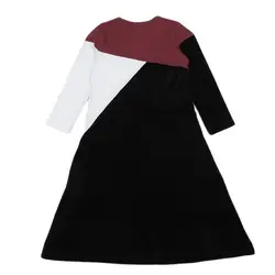 Camisón de manga larga en terciopelo para niñas - Cuello redondo