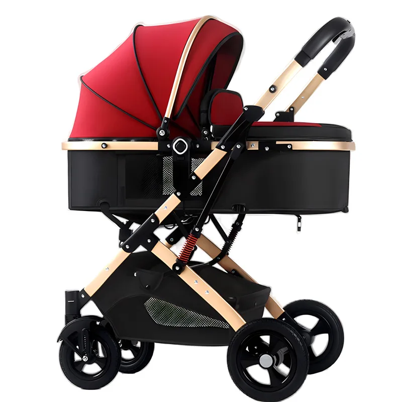 Cochecito de bebé de paisaje alto, ligero, plegable, bidireccional, absorbente de golpes, venta al por mayor para cochecitos de bebé para niños recién nacidos - imagen 2