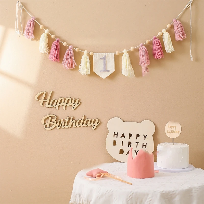 Conjunto de sombrero de fiesta de cumpleaños para bebé, diadema de corona, varita mágica, pancarta de juguete, pastel, accesorios de fotografía para fiesta, regalos para bebé - imagen 4