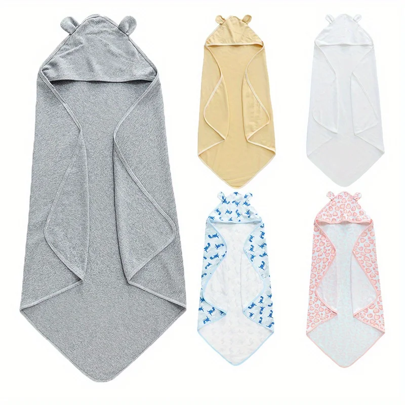 Manta envolvente para bebé, 100% de algodón, manta envolvente para bebé, mantas con capucha para todas las estaciones, artículos para recién nacidos con estampado de dinosaurio de amor para niños y niñas